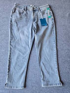 Market & Spruce Women's Jessie Capri Jeans Light Wash Stretch Size 10 New